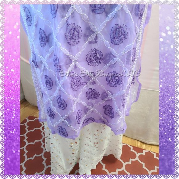 New boutique Hand Embroidered Lucknowi Chikankari kurti With Inner - Picture 7 of 7